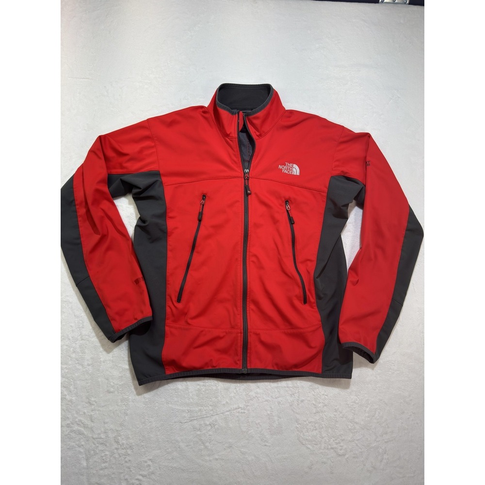 The North Face Jacket Mens Med Red Softshell Summit Series Windstopper Full Zip